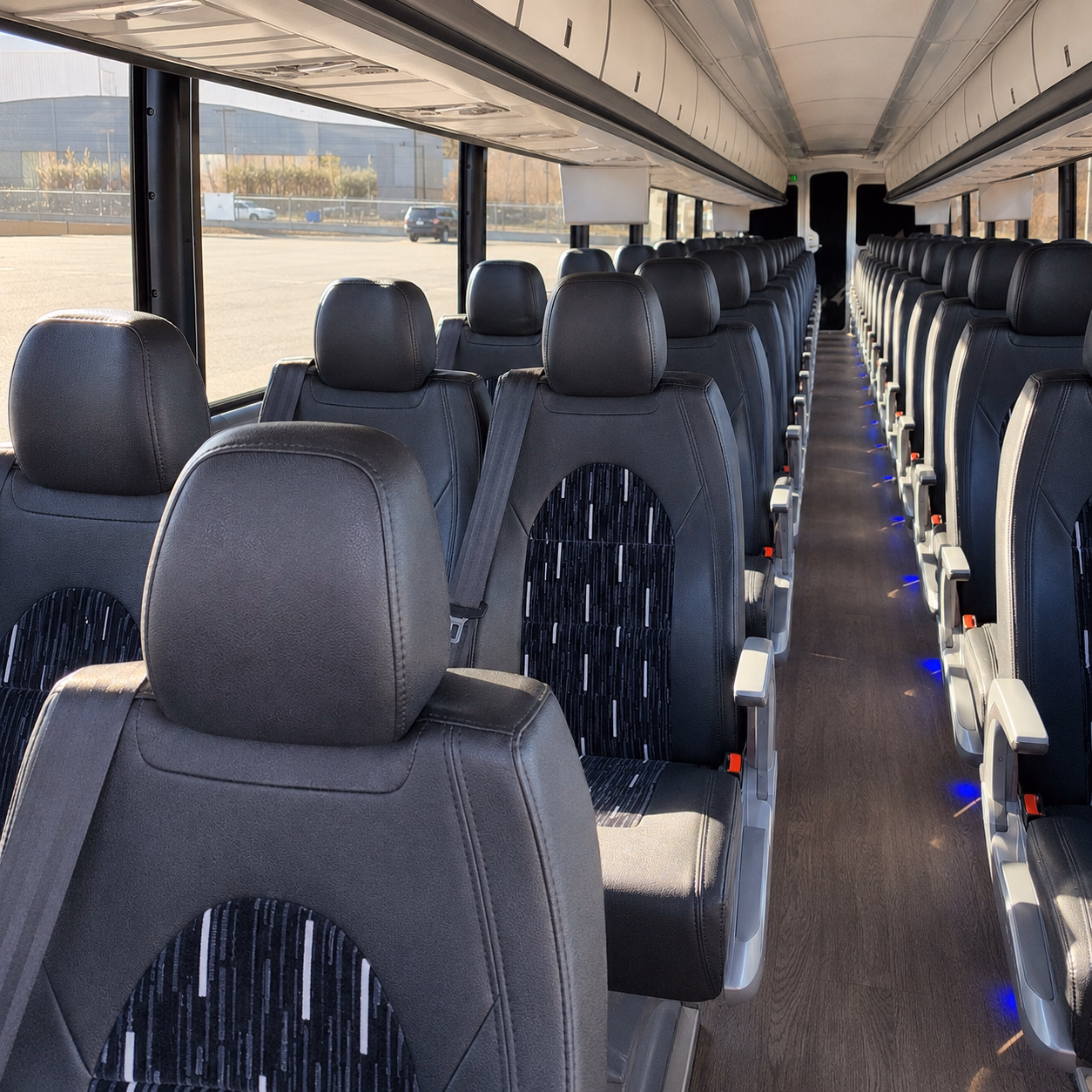 lynwood charter bus rental interior